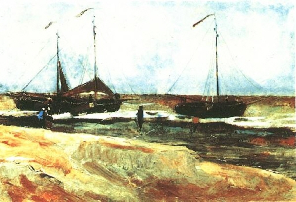 Ван Гог Берег в Схевенингене в тихую погоду 1882